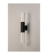 Springwater II Ribbed Line Wall Lamp Bubble Acrylic Shade 2 x GU10 IP54 Black/Clear -8