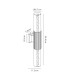 Springwater II Ribbed Line Wall Lamp Bubble Acrylic Shade 2 x GU10 IP54 Dark Brown/Clear -2