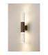 Springwater II Ribbed Line Wall Lamp Bubble Acrylic Shade 2 x GU10 IP54 Dark Brown/Clear -3
