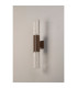 Springwater II Ribbed Line Wall Lamp Bubble Acrylic Shade 2 x GU10 IP54 Dark Brown/Clear -7