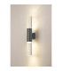 Springwater II Ribbed Line Wall Lamp Bubble Acrylic Shade 2 x GU10 IP54 Grey/Clear -3