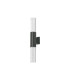 Springwater II Ribbed Line Wall Lamp Bubble Acrylic Shade 2 x GU10 IP54 Grey/Clear -4