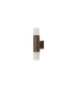 Springwater Ribbed Line Wall Lamp Horizontal Line Acrylic Shade 2 x GU10 IP54 Dark Brown/Clear/Frosted -4