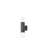 Springwater Ribbed Line Wall Lamp Horizontal Line Acrylic Shade 2 x GU10 IP54 Grey/Clear/Frosted -1