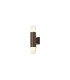 Springwater Ribbed Line Wall Lamp Tier Pattern Acrylic Shade 2 x GU10 IP54 Dark Brown/Clear -1