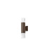 Springwater Ribbed Line Wall Lamp Tier Pattern Acrylic Shade 2 x GU10 IP54 Dark Brown/Clear -4
