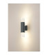 Springwater Ribbed Line Wall Lamp Tier Pattern Acrylic Shade 2 x GU10 IP54 Grey/Clear -3