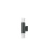 Springwater Ribbed Line Wall Lamp Tier Pattern Acrylic Shade 2 x GU10 IP54 Grey/Clear -4