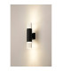 Springwater Ribbed Line Wall Lamp Bubble Acrylic Shade 2 x GU10 IP54 Black/Clear -3