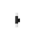 Springwater Ribbed Line Wall Lamp Bubble Acrylic Shade 2 x GU10 IP54 Black/Clear -4
