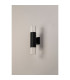 Springwater Ribbed Line Wall Lamp Bubble Acrylic Shade 2 x GU10 IP54 Black/Clear -7