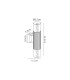 Springwater Ribbed Line Wall Lamp Bubble Acrylic Shade 2 x GU10 IP54 Dark Brown/Clear -2