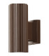 Springwater Ribbed Line Wall Lamp Bubble Acrylic Shade 2 x GU10 IP54 Dark Brown/Clear -4