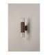 Springwater Ribbed Line Wall Lamp Bubble Acrylic Shade 2 x GU10 IP54 Dark Brown/Clear -6