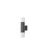 Springwater Ribbed Line Wall Lamp Bubble Acrylic Shade 2 x GU10 IP54 Grey/Clear -4