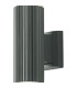 Springwater Ribbed Line Wall Lamp Bubble Acrylic Shade 2 x GU10 IP54 Grey/Clear -5
