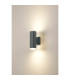 Springwater Ribbed Line Wall Lamp Shallow Acrylic Shade 2 x GU10 IP54 Grey/Clear/Frosted -3