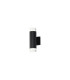 Springwater Ribbed Line Wall Lamp Short Diagonal Pattern Acrylic Shade 2 x GU10 IP54 Black/Clear/Frosted -1