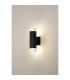 Springwater Ribbed Line Wall Lamp Short Diagonal Pattern Acrylic Shade 2 x GU10 IP54 Black/Clear/Frosted -3