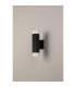 Springwater Ribbed Line Wall Lamp Short Diagonal Pattern Acrylic Shade 2 x GU10 IP54 Black/Clear/Frosted -6