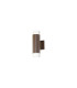 Springwater Ribbed Line Wall Lamp Short Diagonal Pattern Acrylic Shade 2 x GU10 IP54 Dark Brown/Clear/Frosted -1