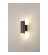 Springwater Ribbed Line Wall Lamp Short Diagonal Pattern Acrylic Shade 2 x GU10 IP54 Dark Brown/Clear/Frosted -3