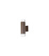 Springwater Ribbed Line Wall Lamp Short Diagonal Pattern Acrylic Shade 2 x GU10 IP54 Dark Brown/Clear/Frosted -4
