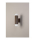 Springwater Ribbed Line Wall Lamp Short Diagonal Pattern Acrylic Shade 2 x GU10 IP54 Dark Brown/Clear/Frosted -6