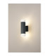 Springwater Ribbed Line Wall Lamp Short Diagonal Pattern Acrylic Shade 2 x GU10 IP54 Grey/Clear/Frosted -3