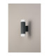 Springwater Ribbed Line Wall Lamp Short Diagonal Pattern Acrylic Shade 2 x GU10 IP54 Grey/Clear/Frosted -6