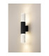 Springwater Ribbed Line Wall Lamp Tall Diagonal Pattern Acrylic Shade 2 x GU10 IP54 Black/Clear/Frosted -3