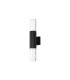 Springwater Ribbed Line Wall Lamp Tall Diagonal Pattern Acrylic Shade 2 x GU10 IP54 Black/Clear/Frosted -4