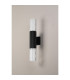 Springwater Ribbed Line Wall Lamp Tall Diagonal Pattern Acrylic Shade 2 x GU10 IP54 Black/Clear/Frosted -7