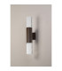 Springwater Ribbed Line Wall Lamp Tall Diagonal Pattern Acrylic Shade 2 x GU10 IP54 Dark Brown/Clear/Frosted -7