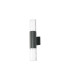 Springwater Ribbed Line Wall Lamp Tall Diagonal Pattern Acrylic Shade 2 x GU10 IP54 Grey/Clear/Frosted -4