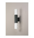 Springwater Ribbed Line Wall Lamp Tall Diagonal Pattern Acrylic Shade 2 x GU10 IP54 Grey/Clear/Frosted -7