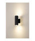 Springwater Ribbed Line Wall Lamp Dome Acrylic Shade 2 x GU10 IP54 Black/Clear/Frosted -3