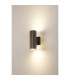 Springwater Ribbed Line Wall Lamp Dome Acrylic Shade 2 x GU10 IP54 Dark Brown/Clear/Frosted -3