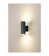 Springwater Ribbed Line Wall Lamp Dome Acrylic Shade 2 x GU10 IP54 Grey/Clear/Frosted -3