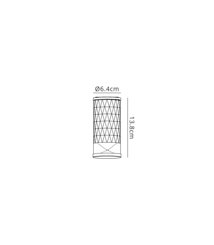 Springwater 6.4cm Diamond Pattern Ceiling X Pattern Acrylic Shade 1 x GU10 IP54 Dark Brown/Clear/Frosted -2