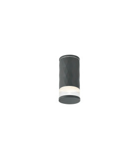 Springwater 6.4cm Diamond Pattern Ceiling X Pattern Acrylic Shade 1 x GU10 IP54 Grey/Clear/Frosted -1