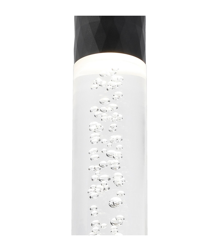 Springwater 6.4cm II Diamond Pattern Ceiling Bubble Acrylic Shade 1 x GU10 IP54 Black/Clear -6