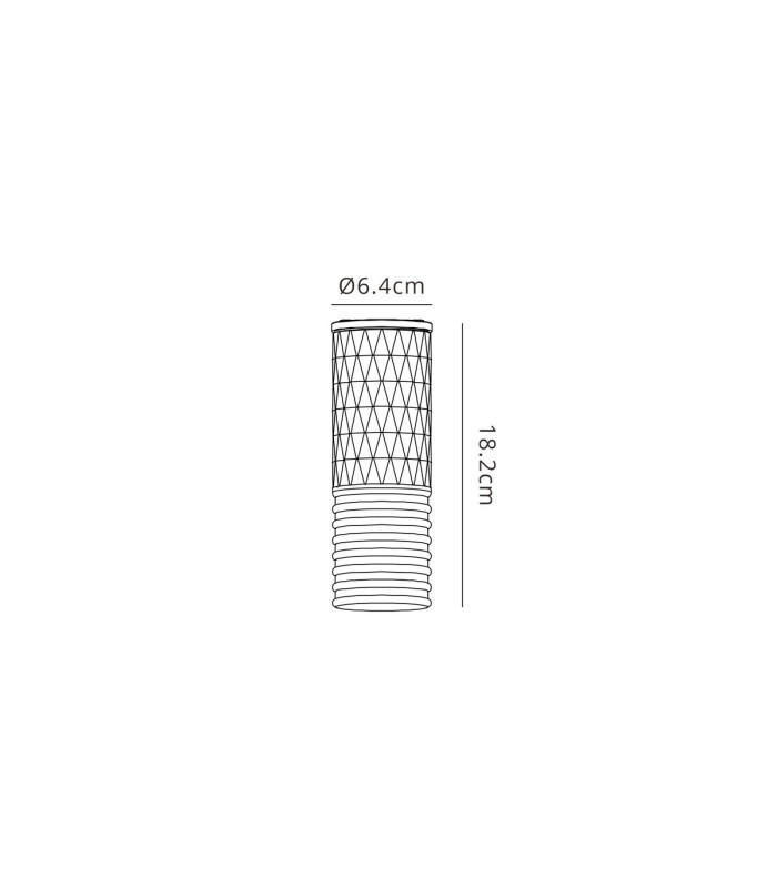 Springwater 6.4cm Diamond Pattern Ceiling Horizontal Line Acrylic Shade 1 x GU10 IP54 Black/Clear/Frosted -2