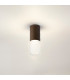 Springwater 6.4cm Diamond Pattern Ceiling Horizontal Line Acrylic Shade 1 x GU10 IP54 Dark Brown/Clear/Frosted -3
