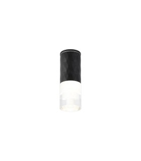 Springwater 6.4cm Diamond Pattern Ceiling Tier Pattern Acrylic Shade 1 x GU10 IP54 Black/Clear -1