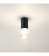 Springwater 6.4cm Diamond Pattern Ceiling Tier Pattern Acrylic Shade 1 x GU10 IP54 Black/Clear -3