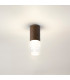 Springwater 6.4cm Diamond Pattern Ceiling Tier Pattern Acrylic Shade 1 x GU10 IP54 Dark Brown/Clear -3