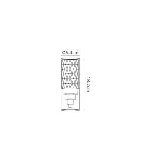Springwater 6.4cm Diamond Pattern Ceiling Tier Pattern Acrylic Shade 1 x GU10 IP54 Grey/Clear -2