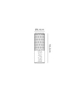 Springwater 6.4cm Diamond Pattern Ceiling Bubble Acrylic Shade 1 x GU10 IP54 Black/Clear -2