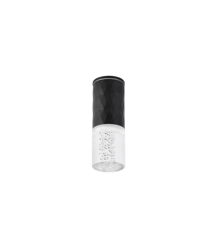Springwater 6.4cm Diamond Pattern Ceiling Bubble Acrylic Shade 1 x GU10 IP54 Black/Clear -4